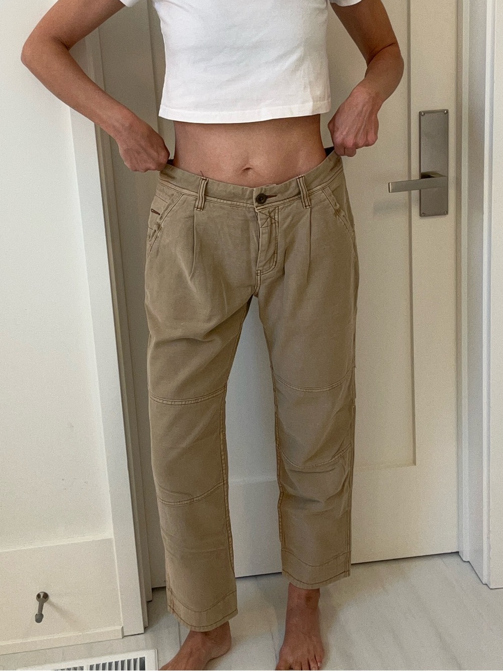 Free People Tan Cargo Pocket Wide-Leg Pants - Picture 10 of 10